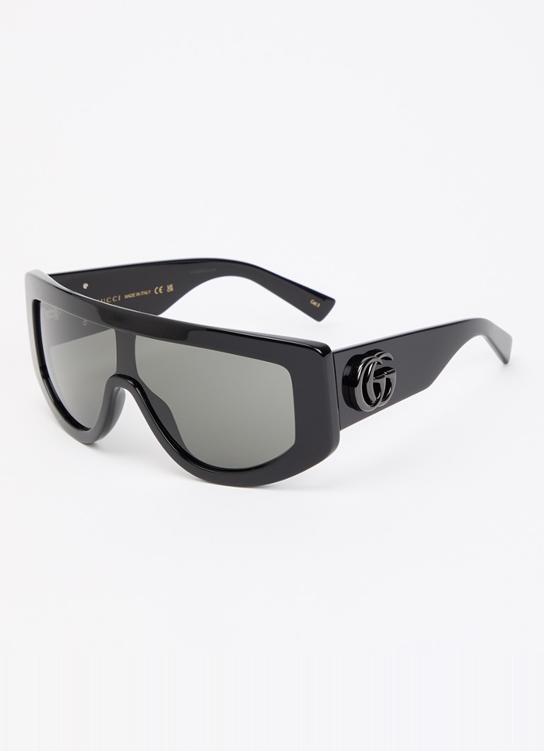 Gucci Dames Shield zonnebril GG1950S Zwart