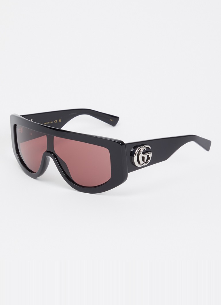 Gucci Dames Shield zonnebril GG1950S Zwart