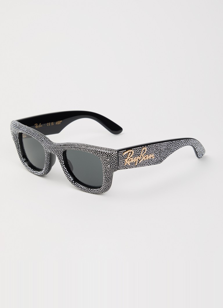Ray-Ban Heren Wayfarer Puffer Crystal zonnebril RB4940B Zwart