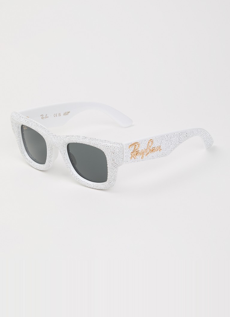 Ray-Ban Heren Wayfarer Puffer Crystal zonnebril RB4940B Wit