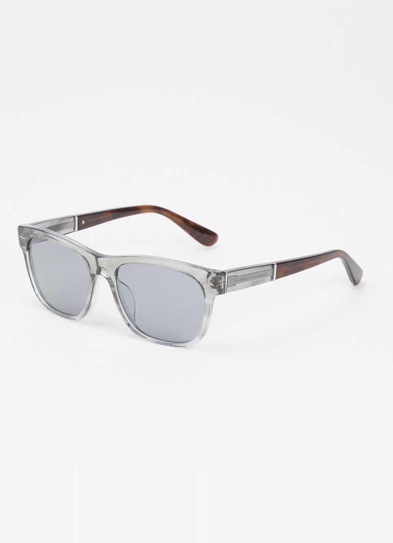 Brunello Cucinelli Heren Wayfarer zonnebril BC4003SM Bruin - Deal