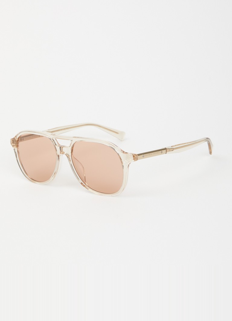 Brunello Cucinelli Heren Piloten zonnebril BC4025S Oudroze - Deal