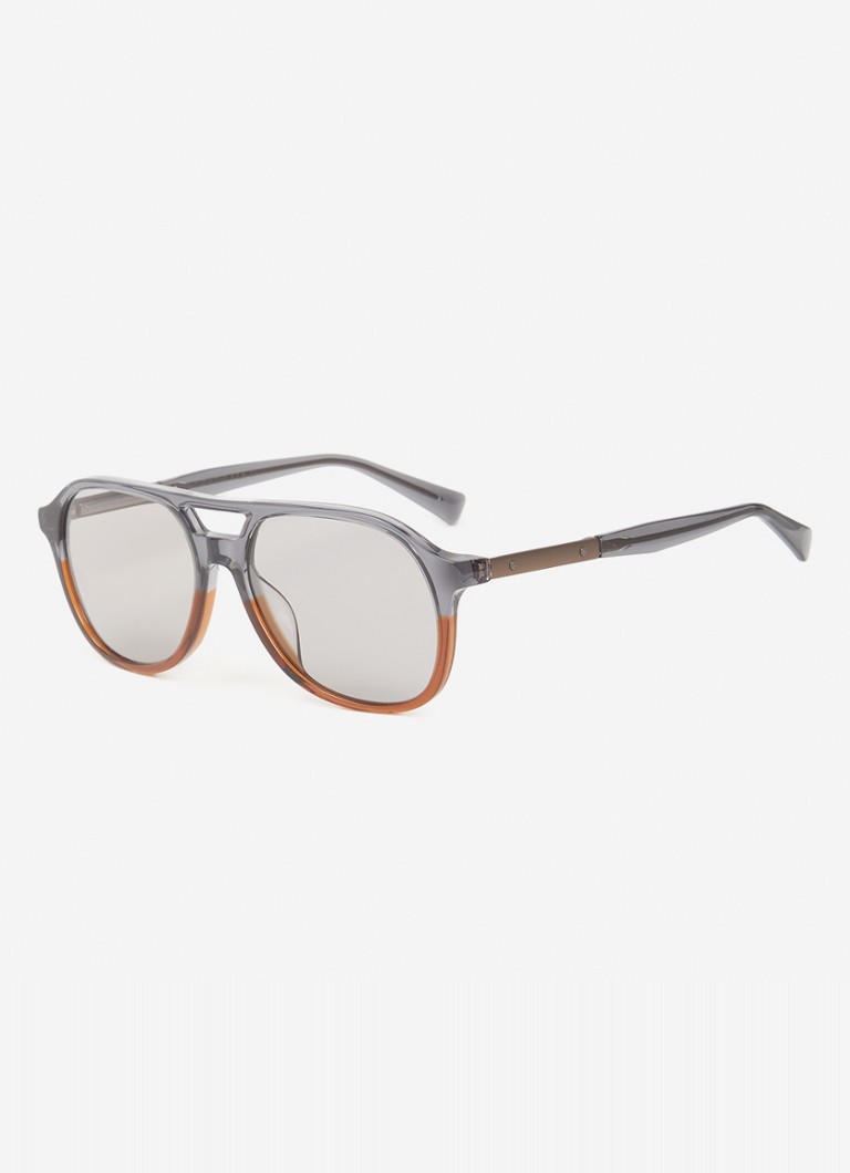Brunello Cucinelli Heren Piloten zonnebril gepolariseerd BC4025S Antraciet - Deal