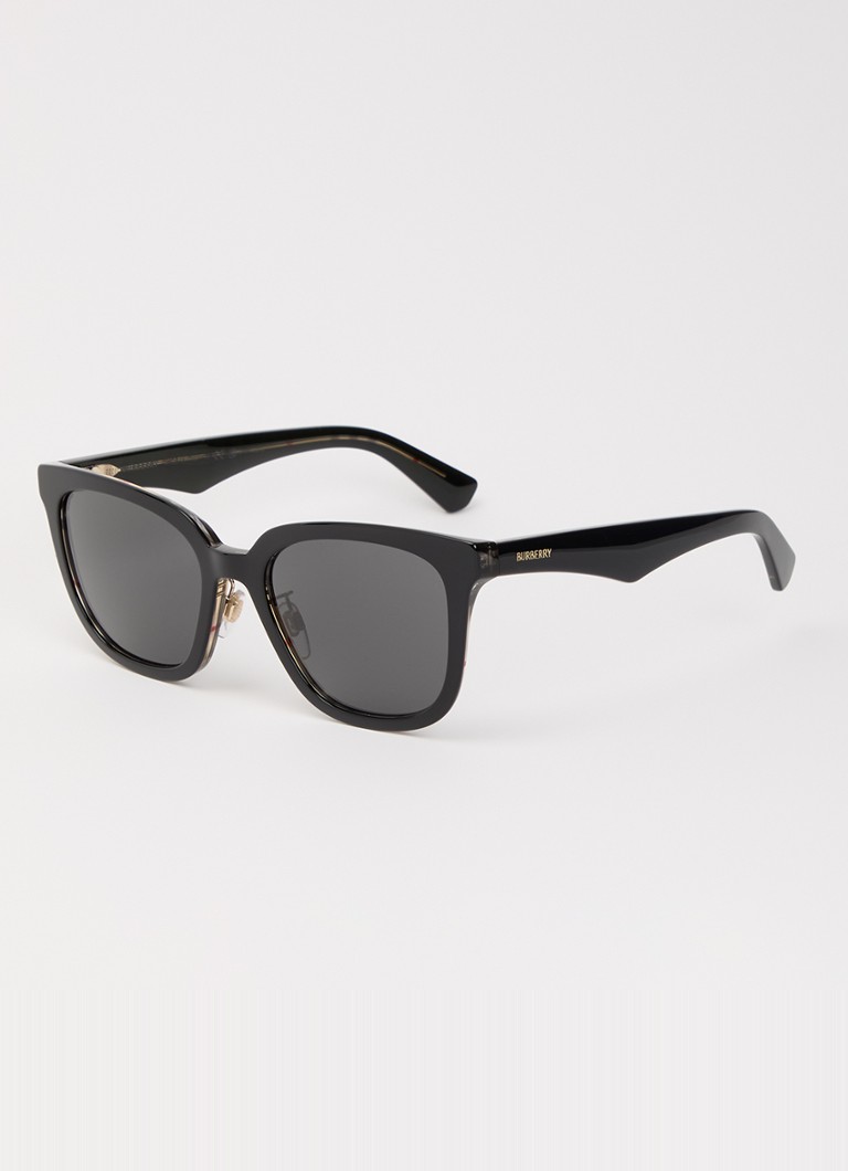 Burberry Heren Wayfarer zonnebril BE4446D Zwart - Deal