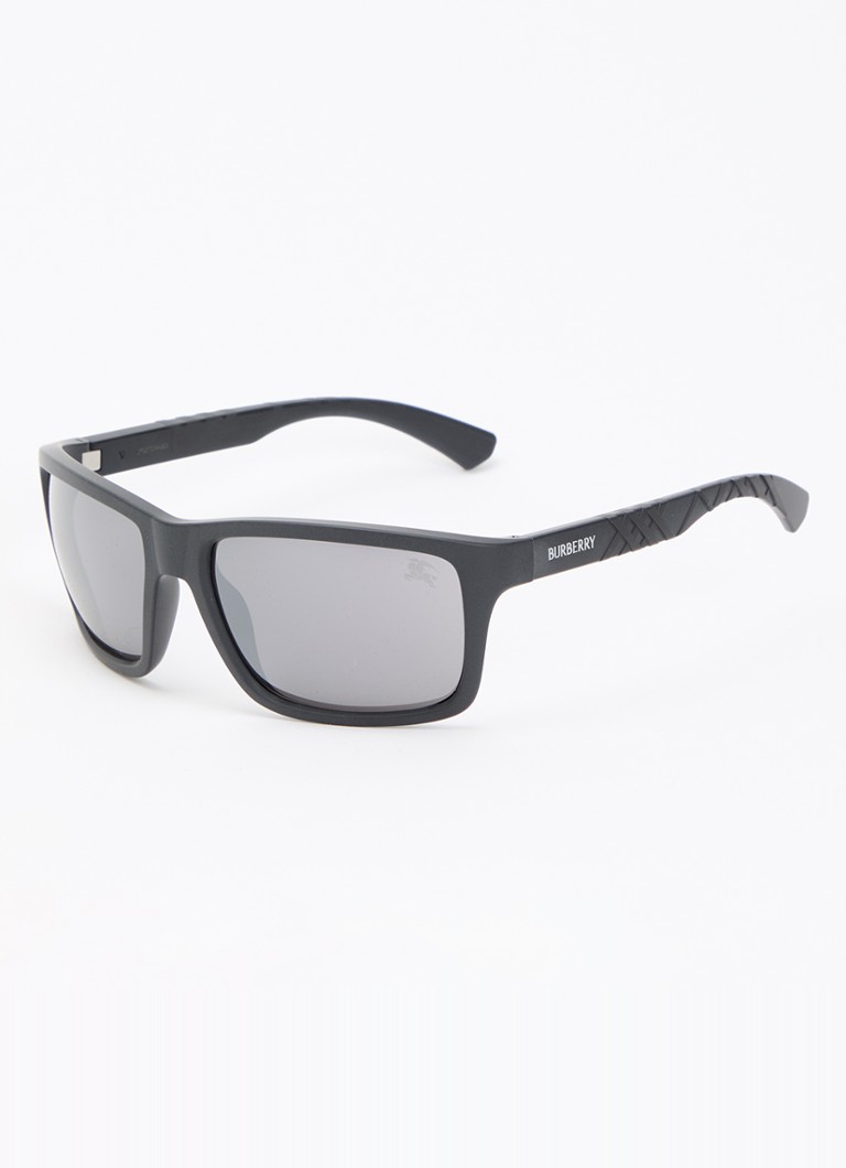 Burberry Heren Wayfarer zonnebril BE4483 Zwart - Deal