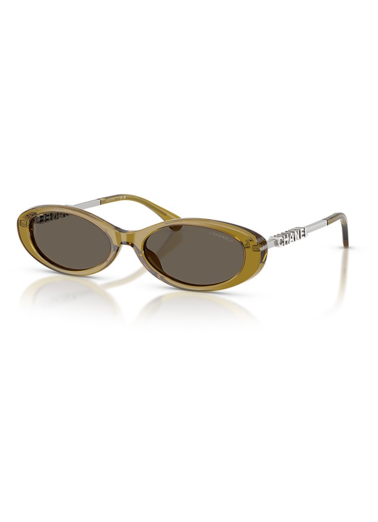 CHANEL Dames OVALE ZONNEBRIL Bruin - Deal