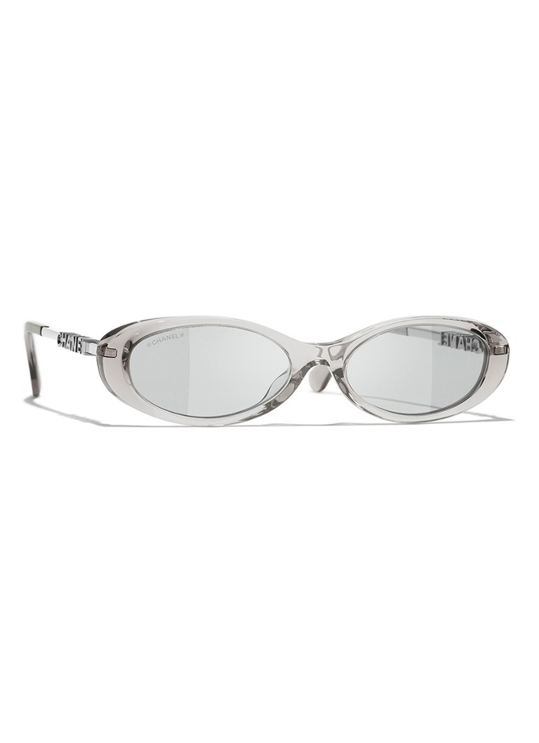 CHANEL Dames OVALE ZONNEBRIL Grijs - Deal