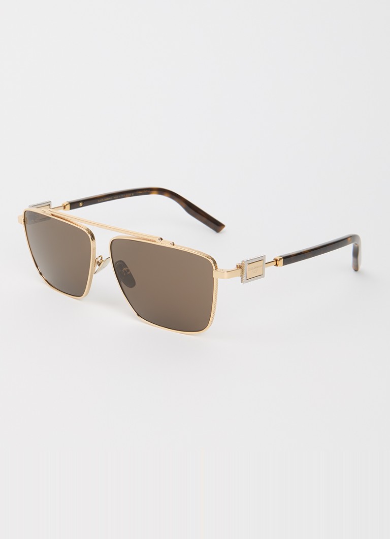 Dolce & Gabbana Heren Piloten zonnebril DG2336 Goud
