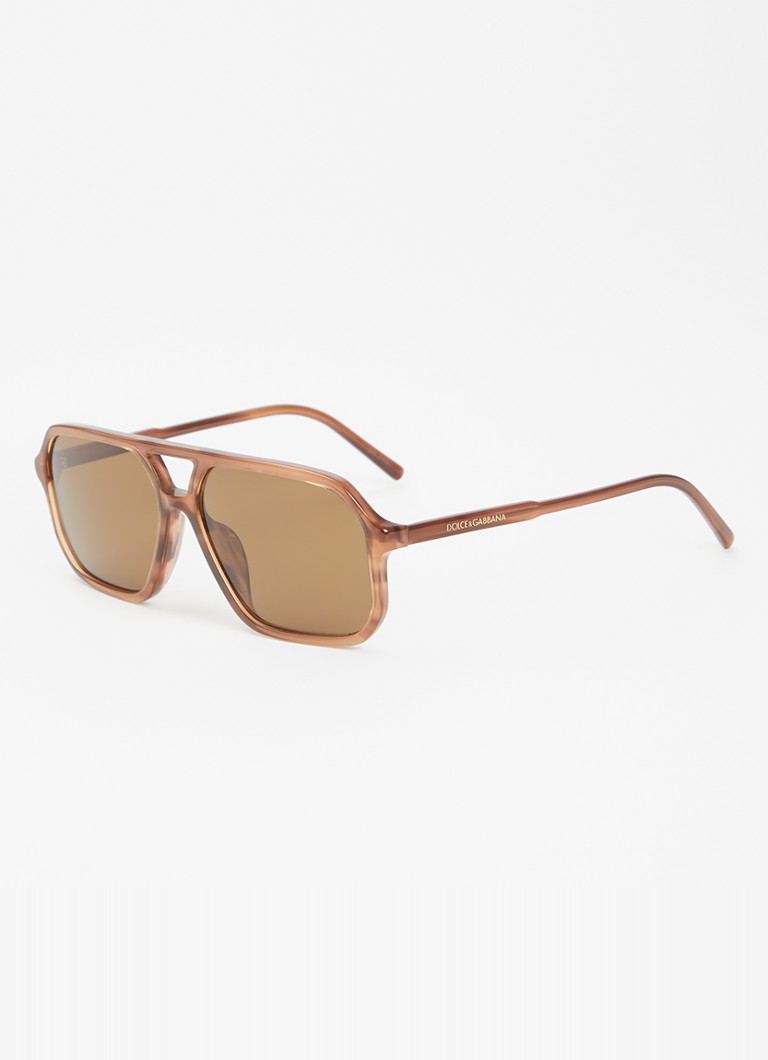 Dolce & Gabbana Dames Piloten zonnebril gepolariseerd DG4541 Bruin - Deal