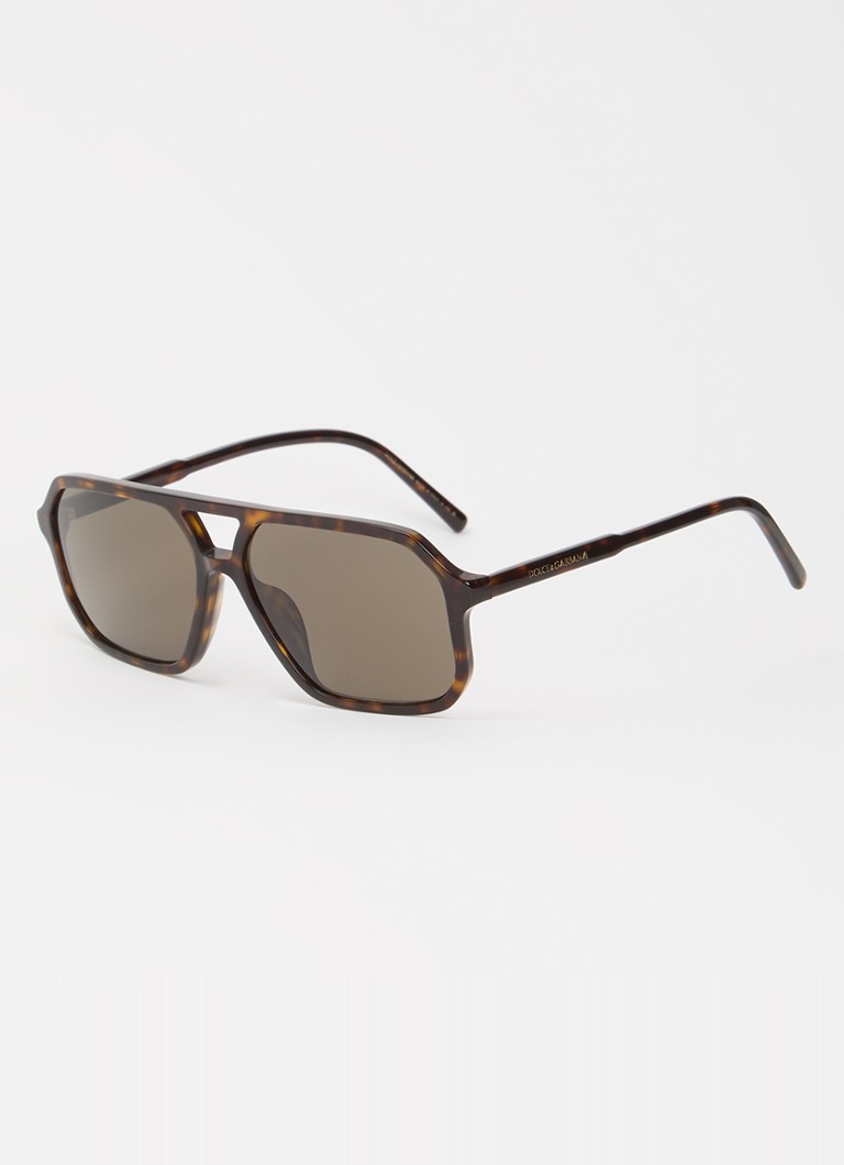 Dolce & Gabbana Dames Piloten zonnebril DG4541 Donkerbruin - Deal