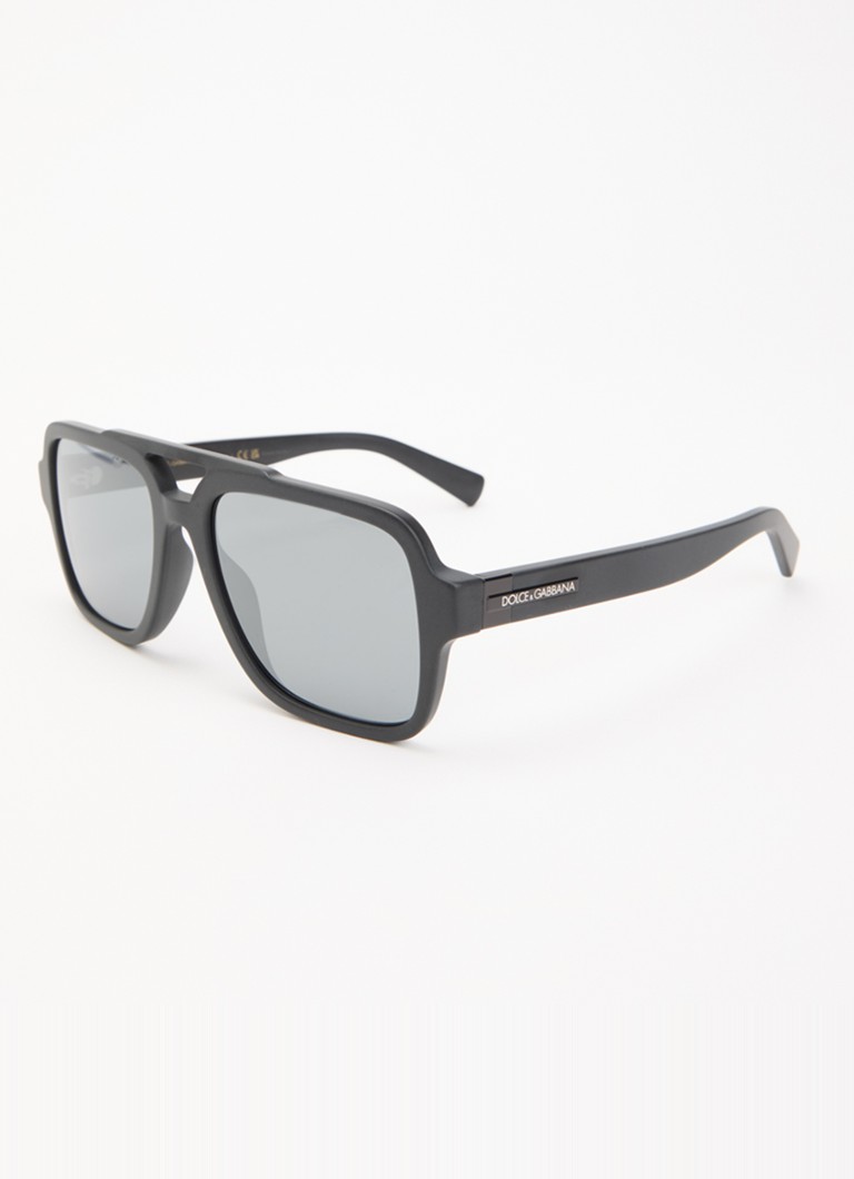Dolce & Gabbana Heren Piloten zonnebril DG4544 Zwart - Deal