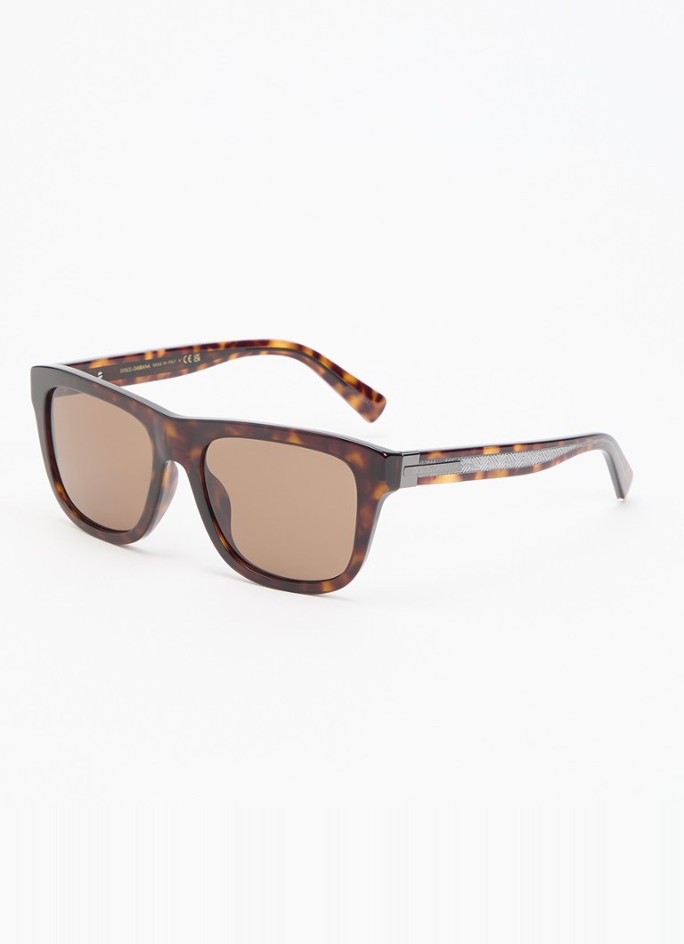 Dolce & Gabbana Heren Wayfarer zonnebril DG4545 Bruin