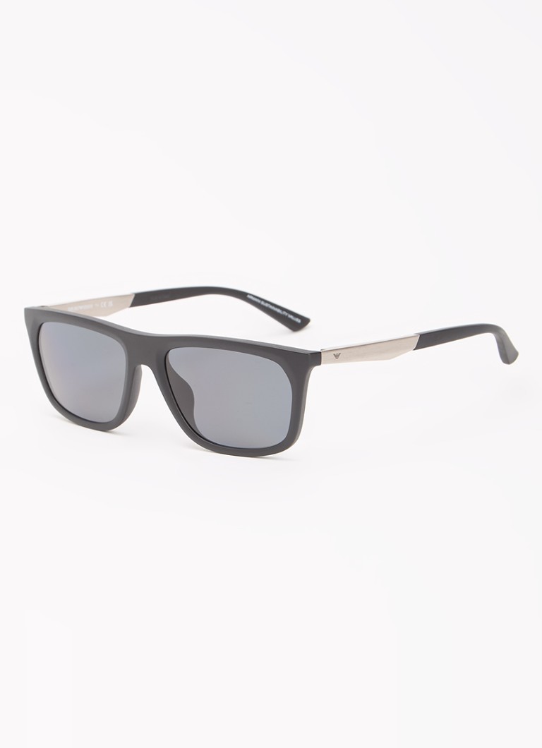 Armani Heren Wayfarer zonnebril gepolariseerd EA4272U Zwart - Deal