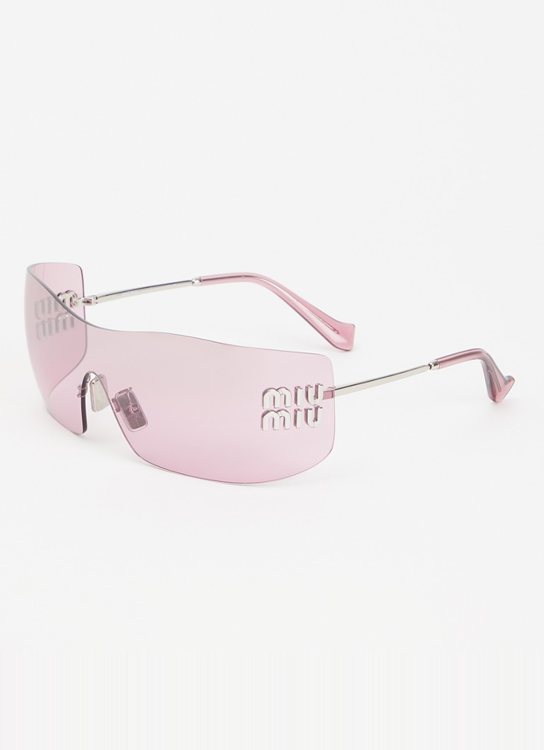 Miu Miu Dames Shield zonnebril MU B53 Roze - Deal