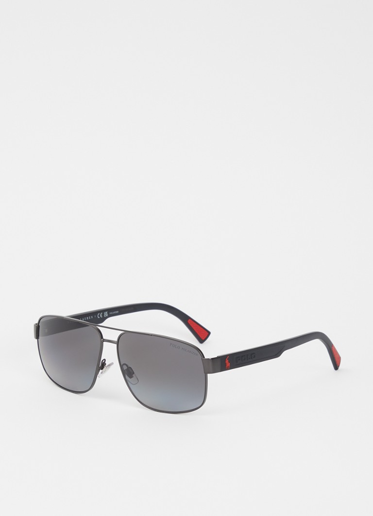 Ralph Lauren Heren Piloten zonnebril gepolariseerd PH3165 Zwart - Deal