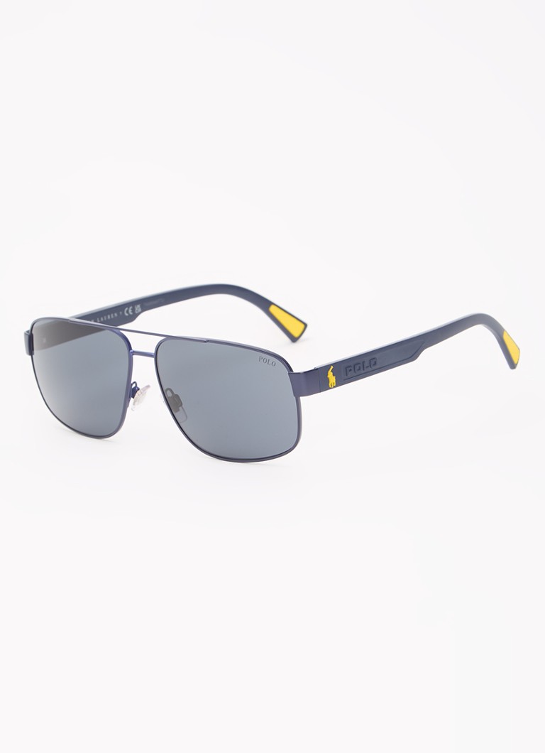 Ralph Lauren Heren Piloten zonnebril PH3165 Donkerblauw - Deal