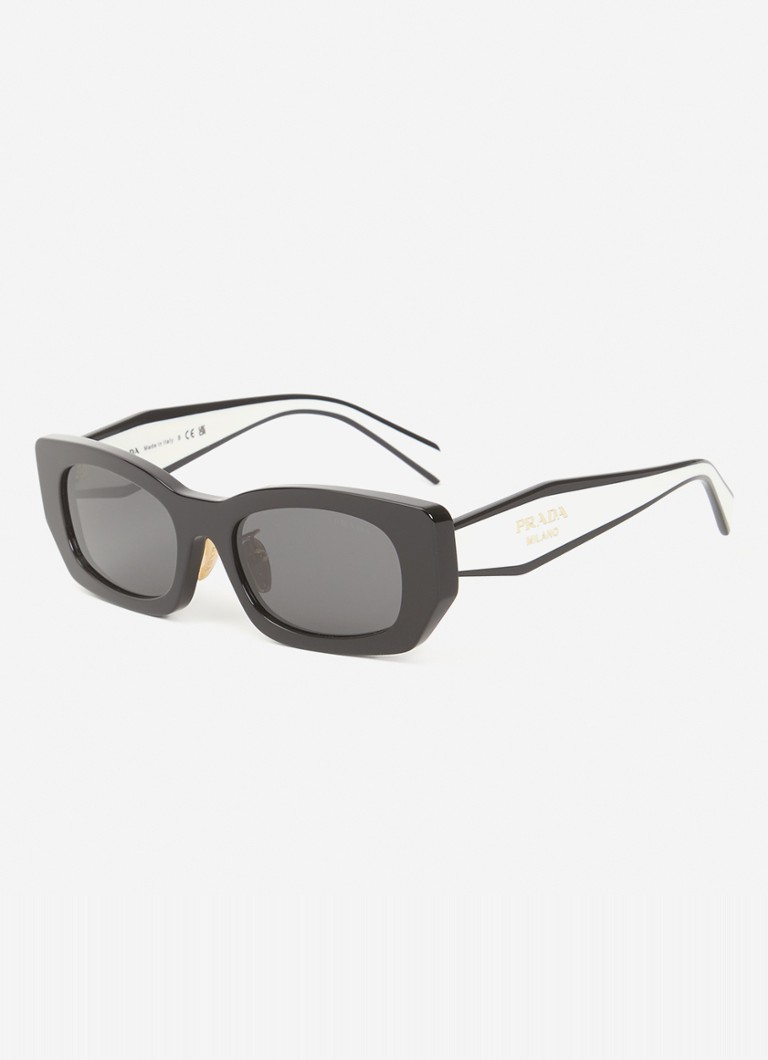 Prada Dames Retro zonnebril PR B05SF Zwart - Deal