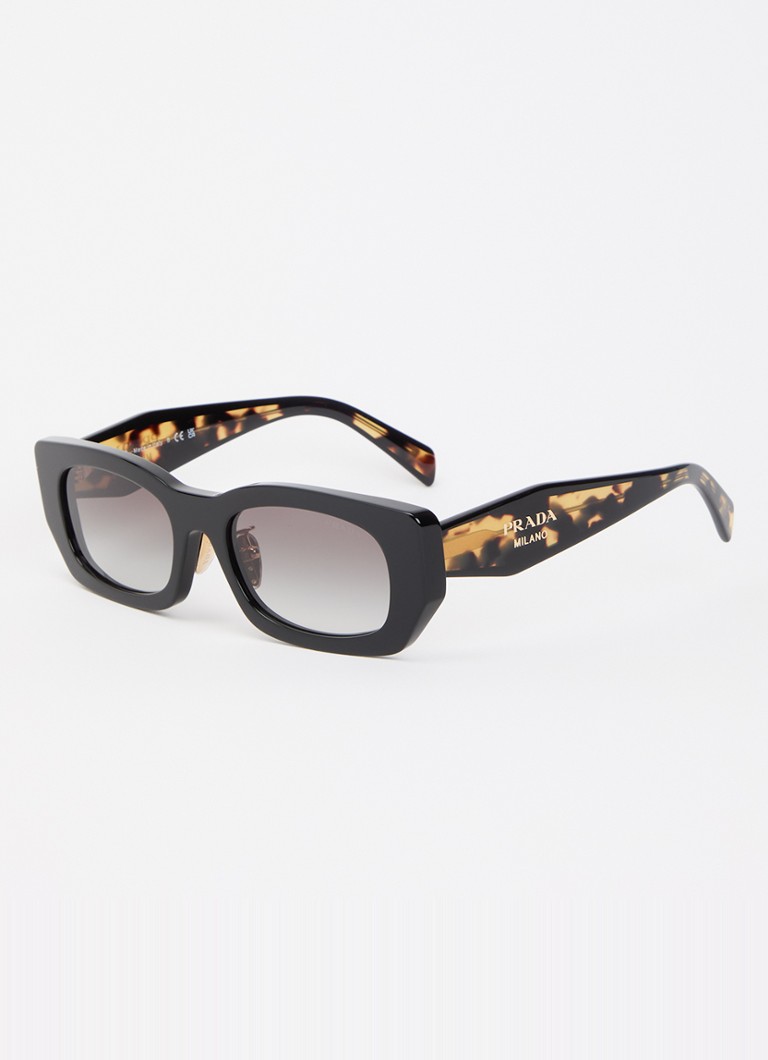 Prada Dames Retro zonnebril PR B05SF Zwart - Deal