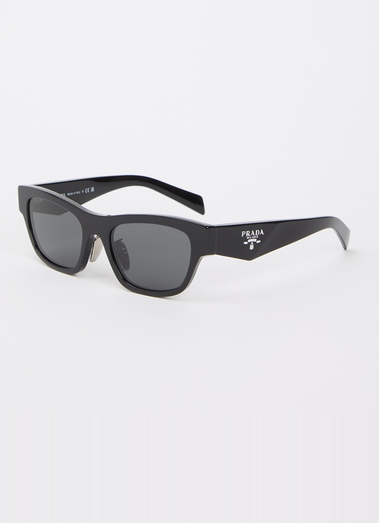 Prada Heren Wayfarer zonnebril PR B09SF Zwart - Deal