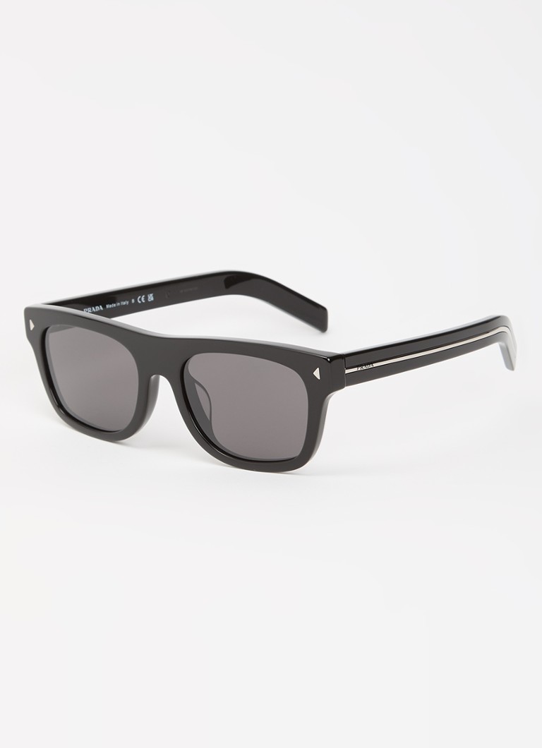 Prada Heren Wayfarer zonnebril PR B12SF Zwart - Deal