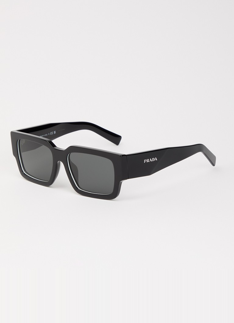 Prada Heren Wayfarer zonnebril PR B17SF Diepzwart - Deal