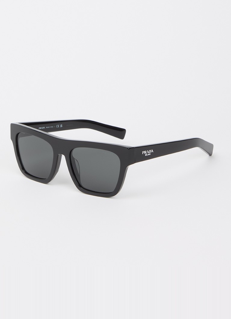 Prada Heren Wayfarer zonnebril PR C03SF Zwart - Deal