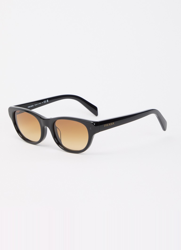 Prada Dames Retro zonnebril PR C08SF Zwart - Deal