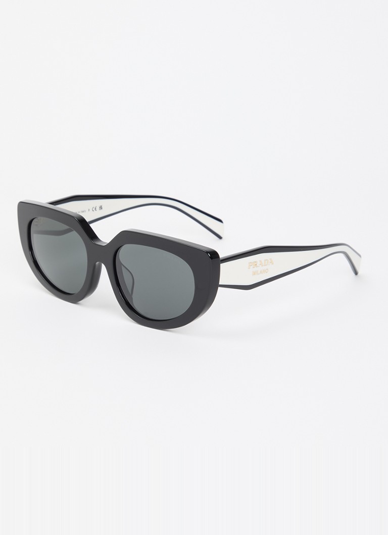 Prada Dames Cat eye zonnebril PR D02-F Zwart - Deal