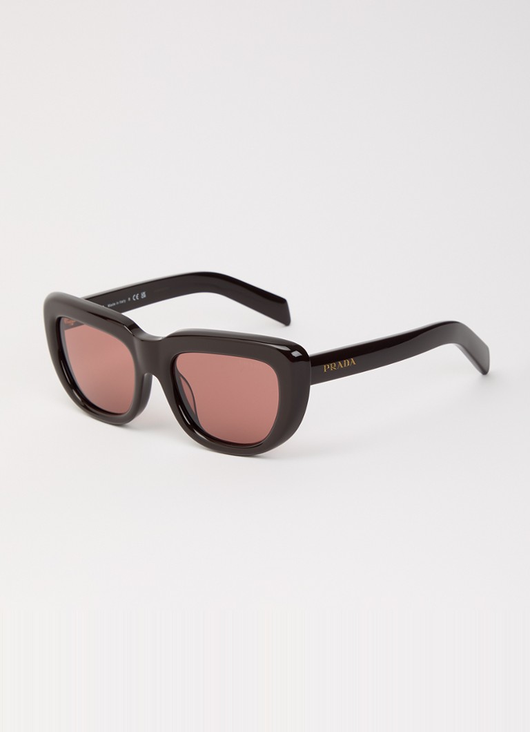 Prada Dames Cat eye zonnebril PR D07SF Donkerbruin - Deal