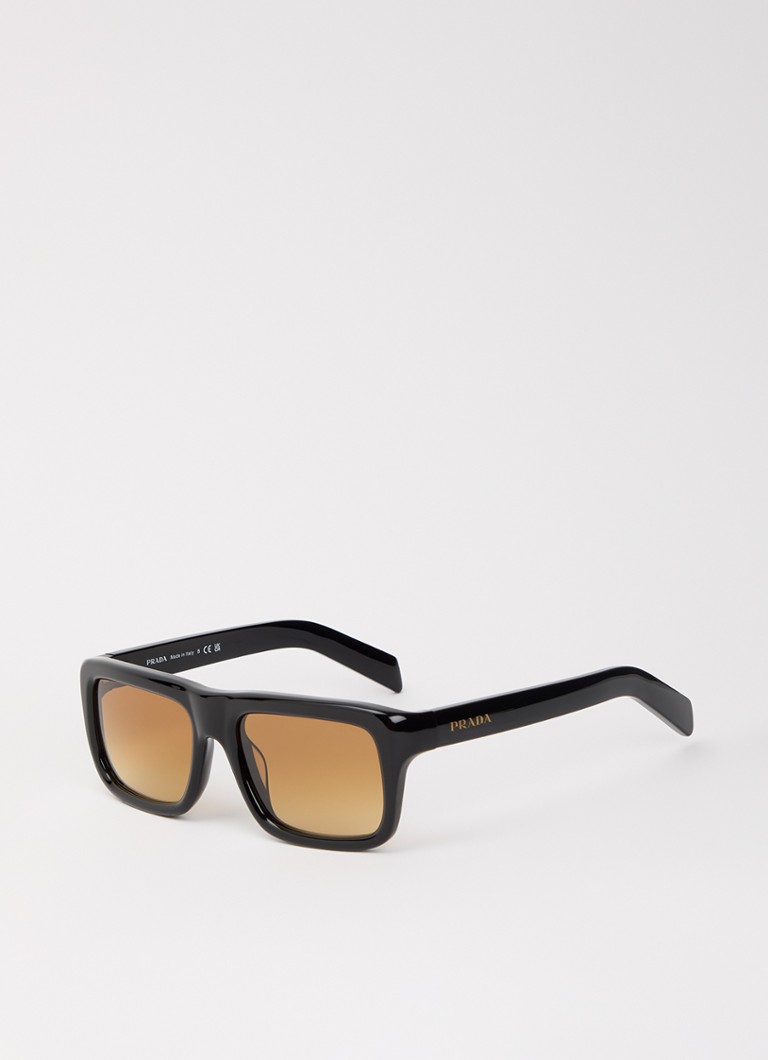 Prada Heren Wayfarer zonnebril PR D11SF Zwart - Deal