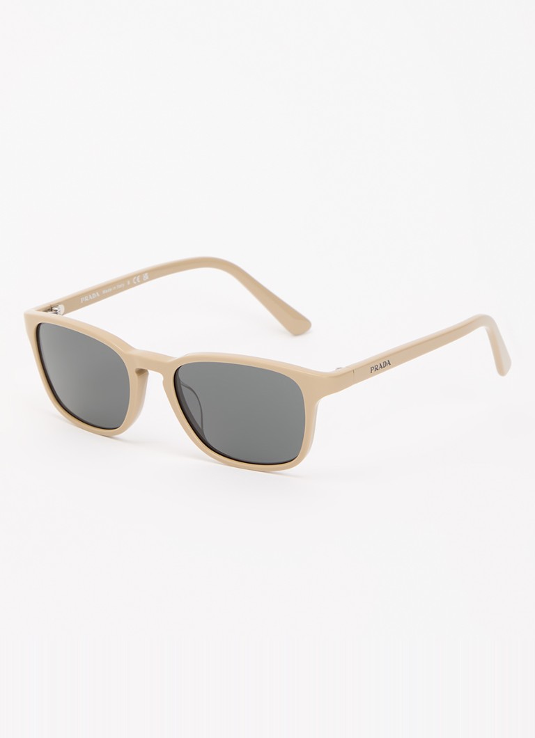 Prada Heren Wayfarer zonnebril PR D13U Beige - Deal