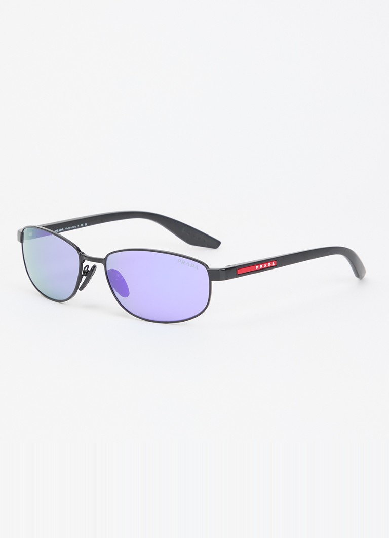 Prada Linea Rossa Dames Retro zonnebril PSB53S Zwart - Deal