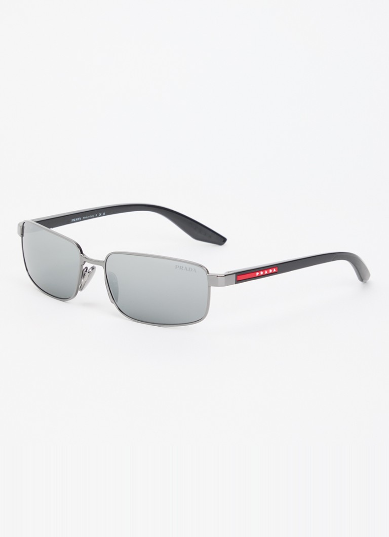 Prada Linea Rossa Heren Retro zonnebril PSB54S Grijs - Deal