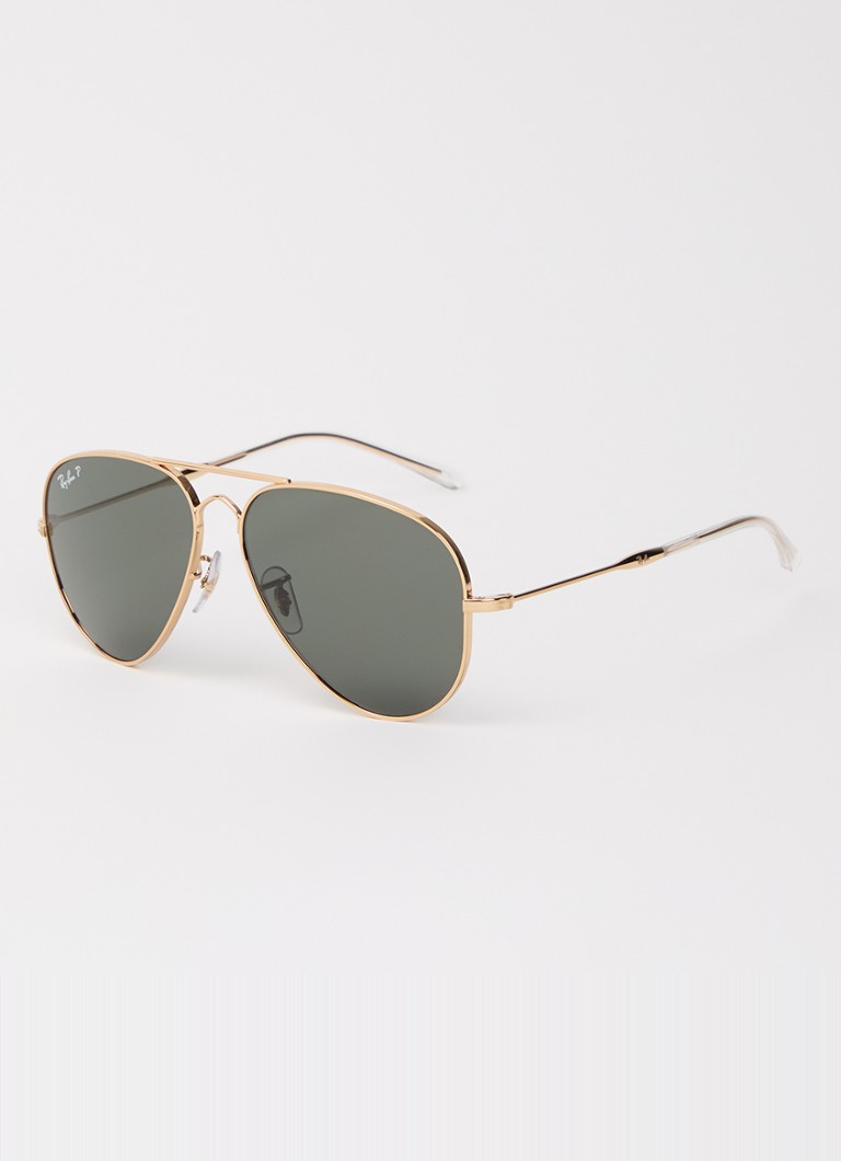 Ray-Ban Dames Old Aviator zonnebril gepolariseerd RB3825 Goud - Deal