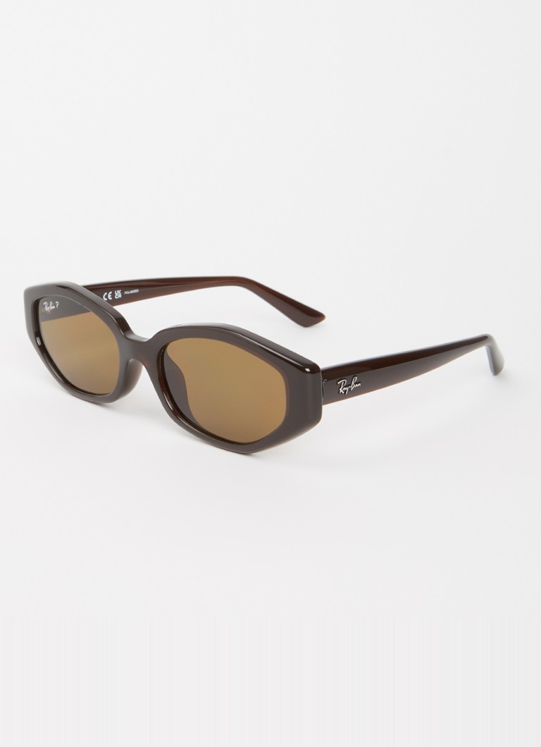 Ray-Ban Dames Retro zonnebril gepolariseerd RB4473D Donkerbruin - Deal