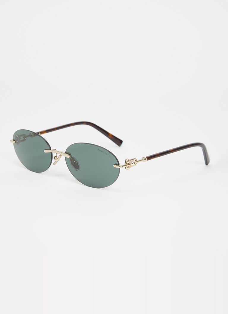 Tiffany & Co. Dames Retro zonnebril TF3104D Donkerbruin - Deal