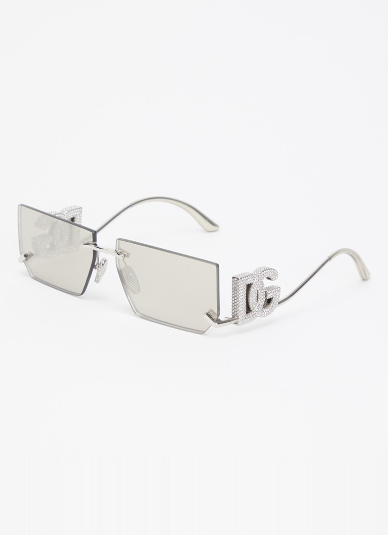 Dolce & Gabbana Dames Retro zonnebril DG2304B Zilver