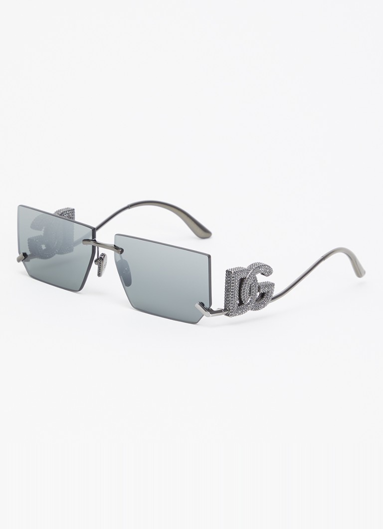 Dolce & Gabbana Dames Retro zonnebril DG2304B Zilver