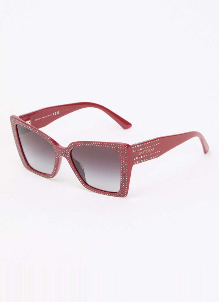 Jimmy Choo Dames Butterfly zonnebril JC5001B Rood - Deal