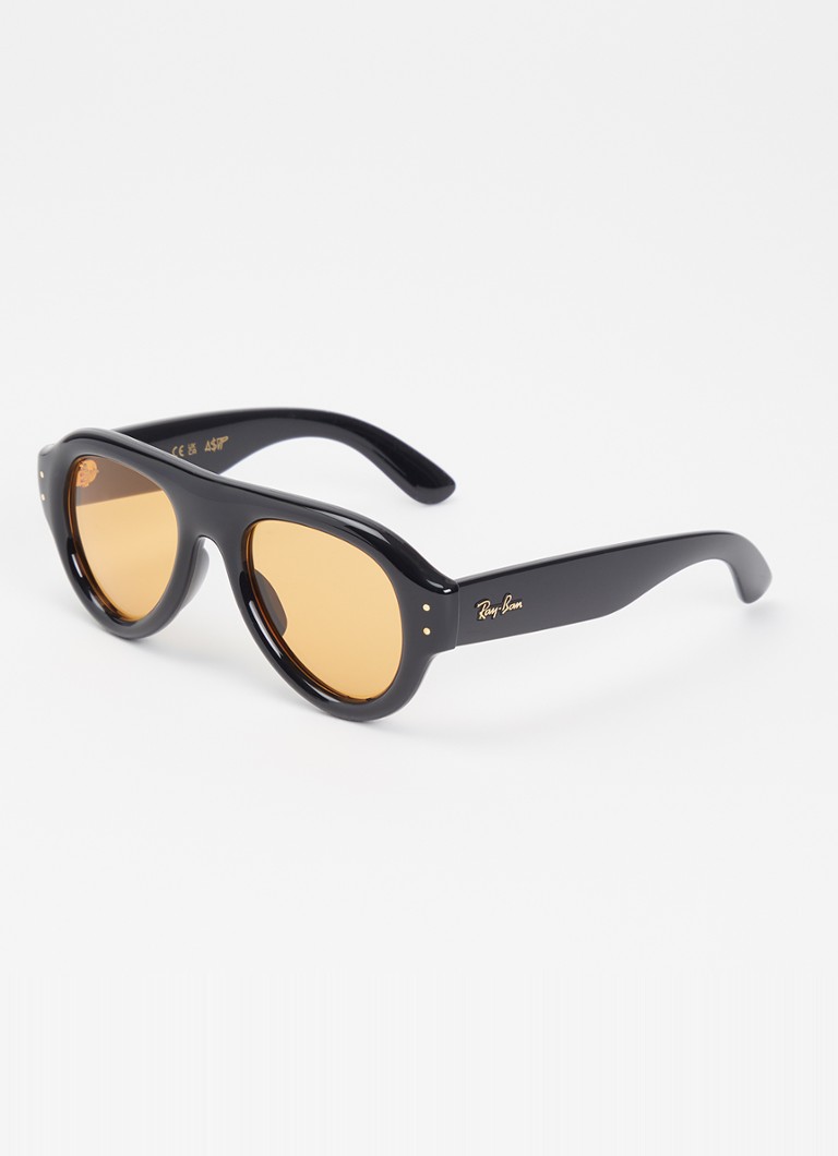 Ray-Ban Heren Aviator Puffer zonnebril RB4925 Zwart - Deal