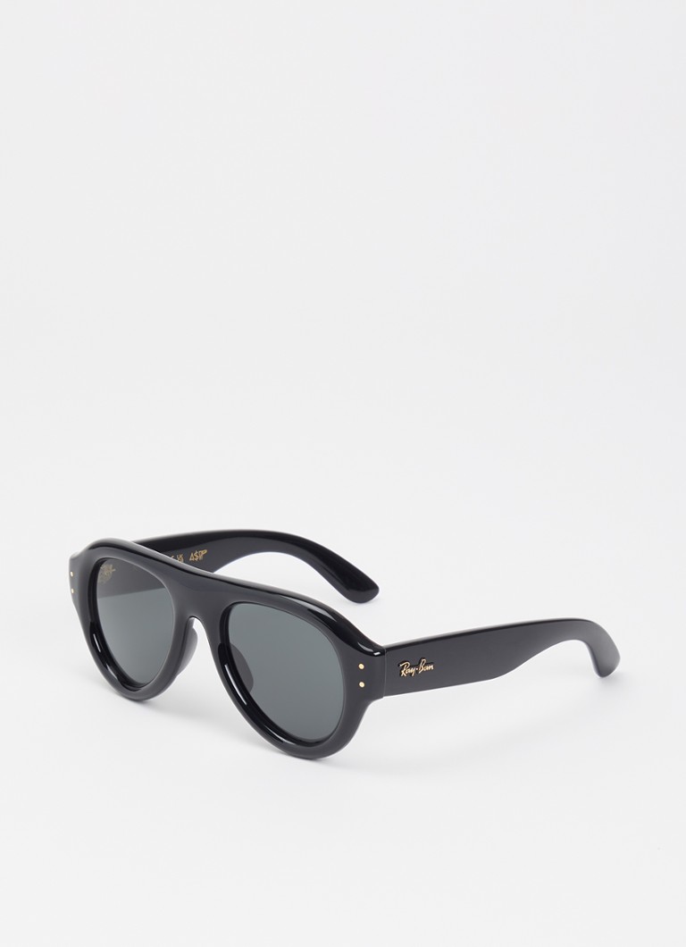 Ray-Ban Heren Aviator Puffer zonnebril RB4925 Zwart - Deal
