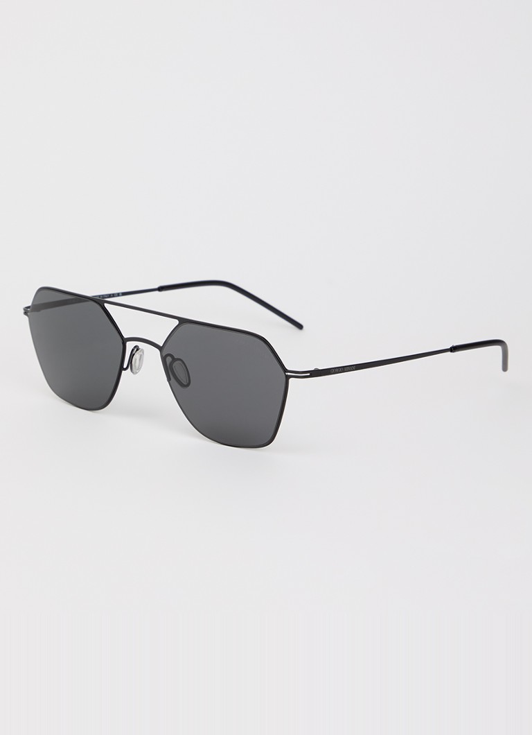 Armani Heren Piloten zonnebril AR6185 Zwart - Deal