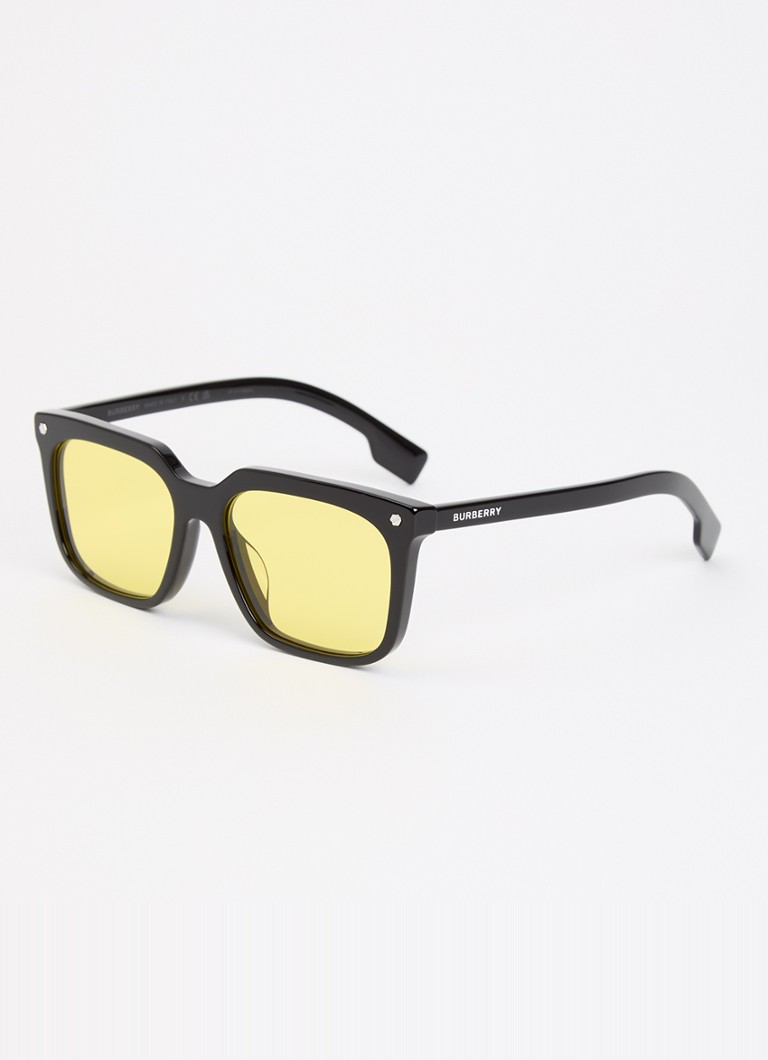 Burberry Heren Wayfarer zonnebril BE4337F Zwart - Deal