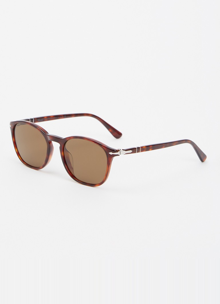 Persol Heren Wayfarer zonnebril gepolariseerd P03007SX Bruin - Deal