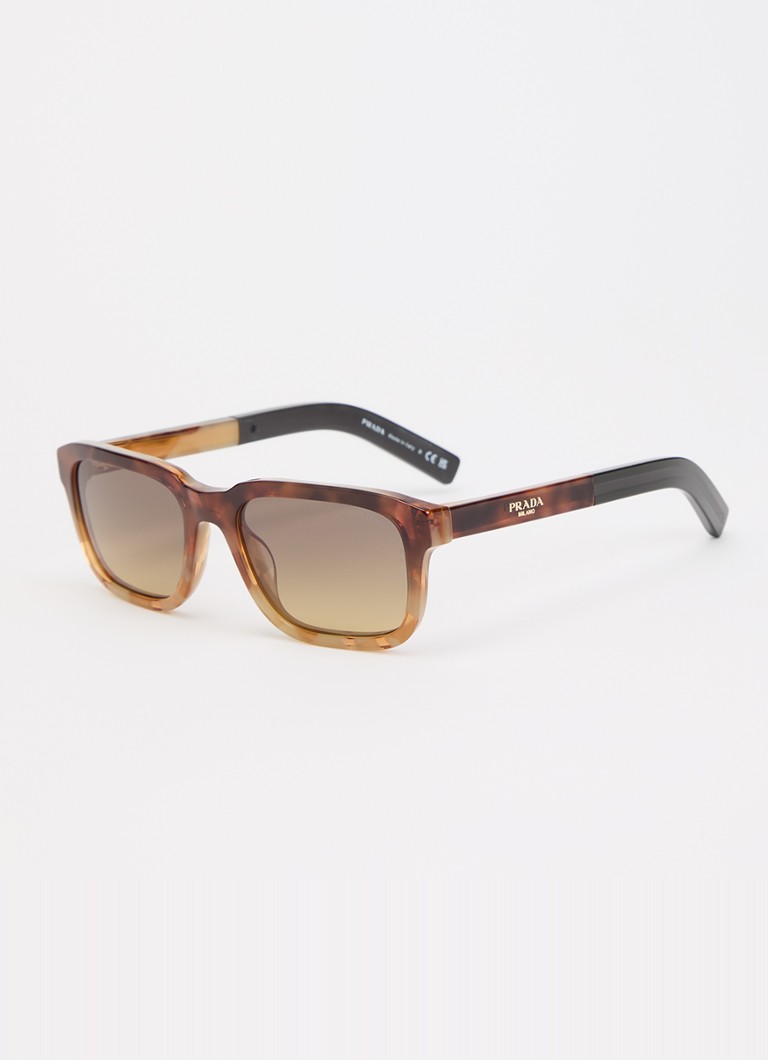 Prada Heren Wayfarer zonnebril PR D16S Bruin - Deal
