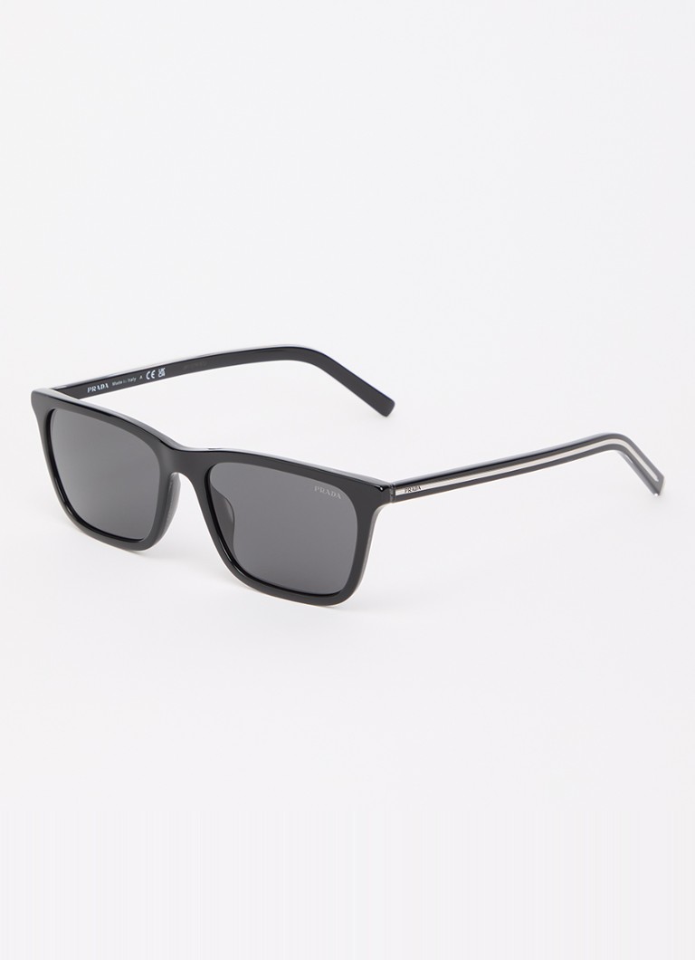 Prada Heren Wayfarer zonnebril PRD19S Zwart - Deal