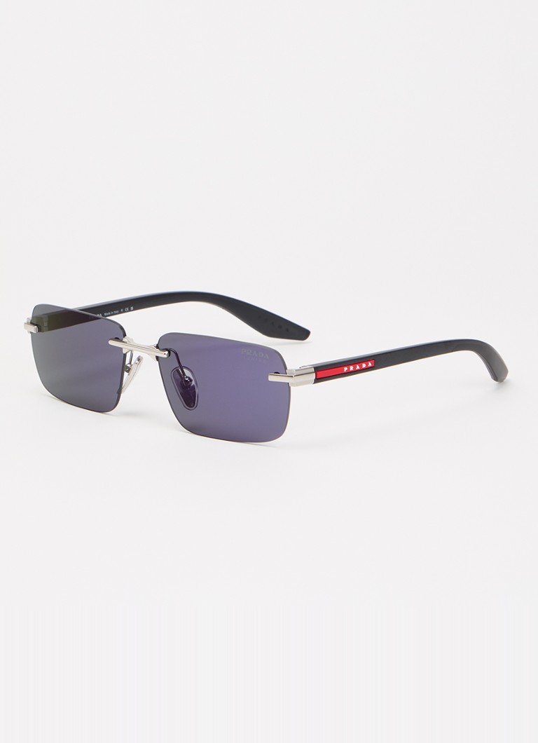 Prada Heren Piloten zonnebril PSC52S Zilver - Deal