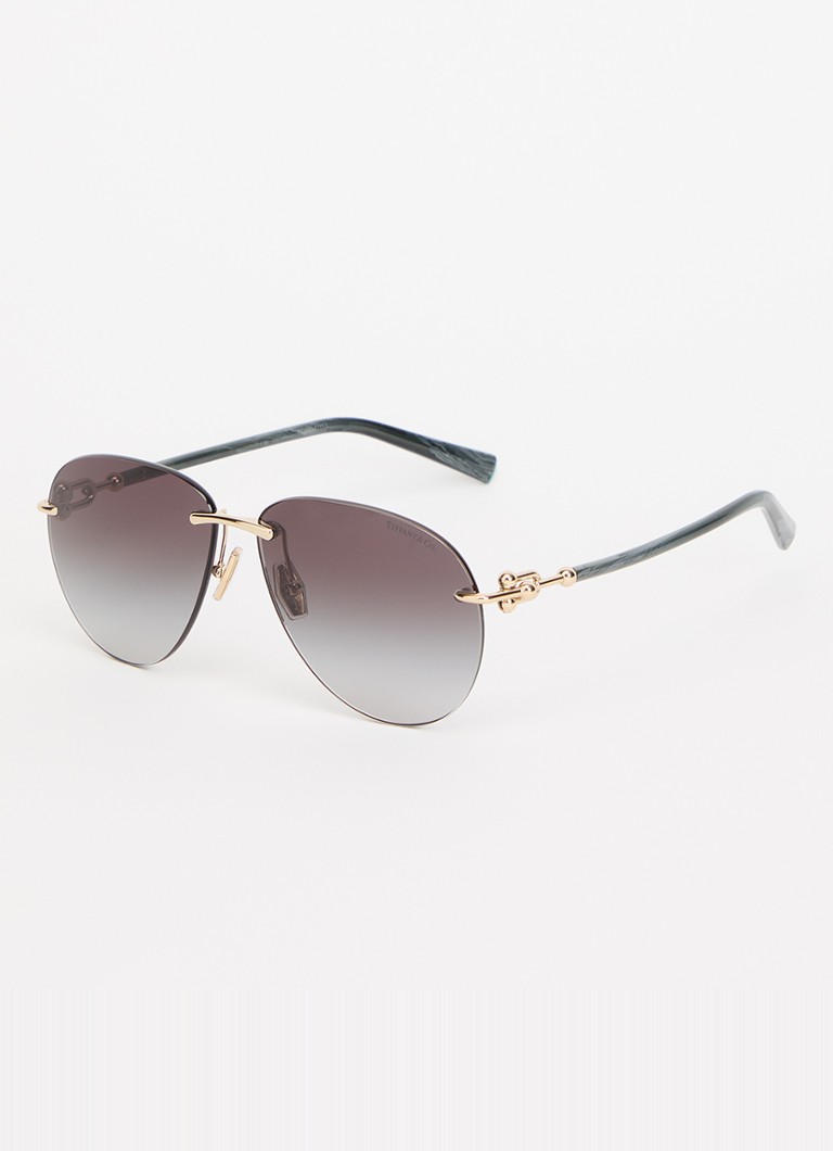 Tiffany & Co. Heren Piloten zonnebril TF3124 Goud - Deal