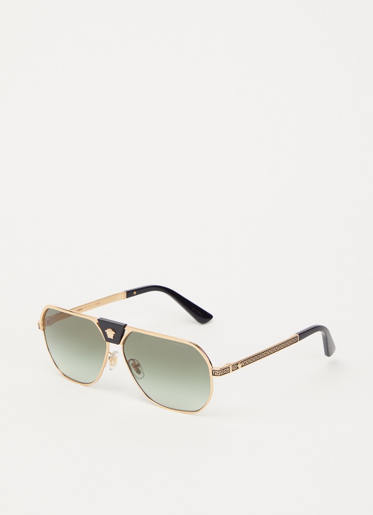 Versace Heren Piloten zonnebril VE2294 Goud - Deal