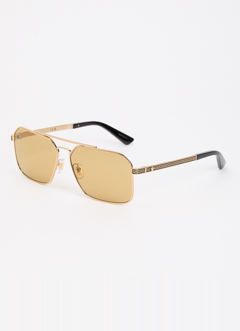 Versace Heren Piloten zonnebril VE2306 Goud - Deal